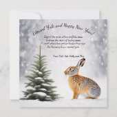 Carte Solstice Crow Serenade Personnalisé Midwinter Flat (Dos)