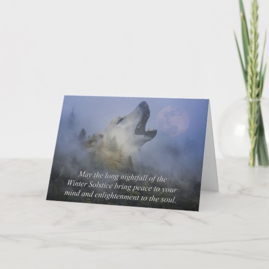 Carte Solstice de loup d'hiver (Devant)