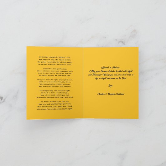 Carte Solstice d'été (Intérieur)