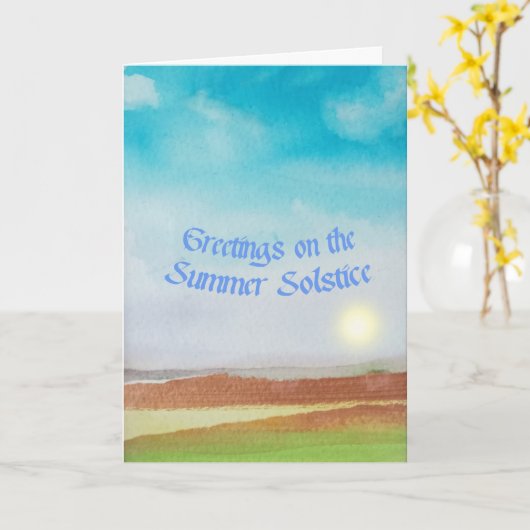 Carte Solstice d'été (Fleur jaune)