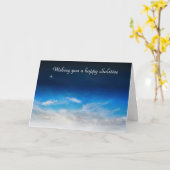 Carte Solstice d'été Bénédiction avec ciel bleu et lune (Fleur jaune)