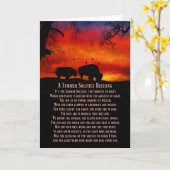 Carte Solstice d'été de Buffalo inspiré par les Amérindi (Fleur jaune)