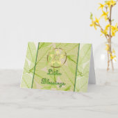 Carte Solstice d'été de Litha Pagan Pentagram (Fleur jaune)