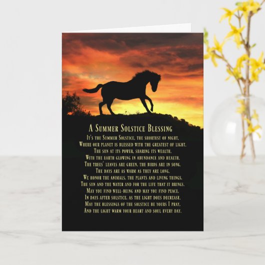 Carte Solstice d'été Litha Pagan (Fleur jaune)