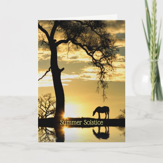 Carte Solstice d'été païenne Mi-été Réveillon (Devant)