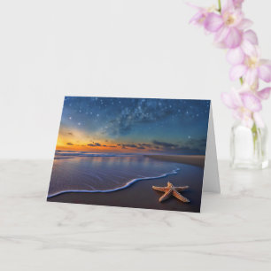 Carte Solstice d'été Veille de la Saint-Jean Plage avec