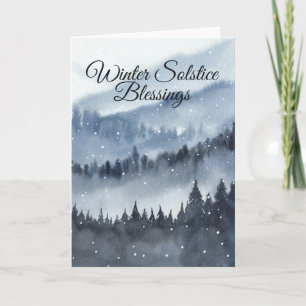 Carte Solstice d'hiver Bénédiction Pagan Yule Card