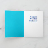 Carte Solstice d'hiver de Snowman souriant (Intérieur)