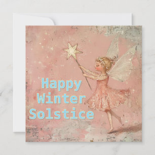 Carte Solstice d'hiver rose