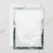 Carte Solstice d'hiver Salutation Woodland Forest White  (Dos)