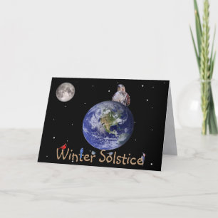 Carte Solstice d'hiver : Salutations de vacances de la n