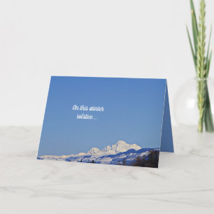 Carte Solstice d'hiver ! Snowy Mountain Winter Scene