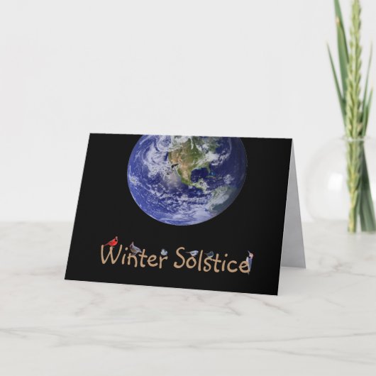 Carte Solstice d'hiver : Vœux de fêtes de la Nature : (Devant)