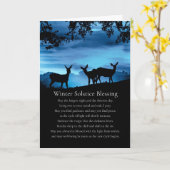 Carte Solstice d'hiver Yule bénédiction dans la nature (Fleur jaune)