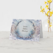 Carte Solstice d'hiver Yule Bohemian Look Wire (Fleur jaune)