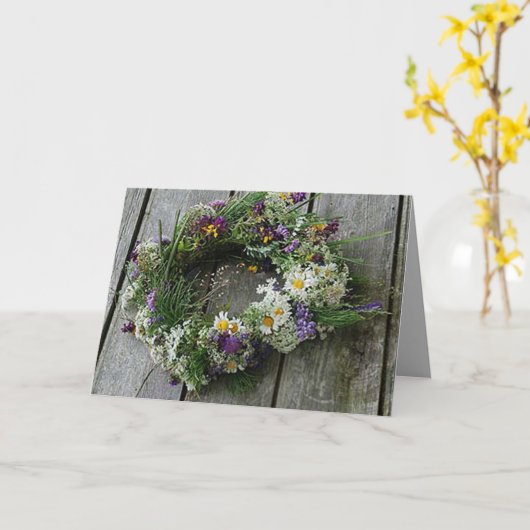 Carte Solstice greeting (Fleur jaune)