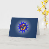 Carte Solstice hiver Abstraite (Fleur jaune)