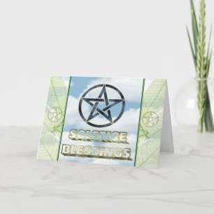 Carte Solstice Pagan Pentagram
