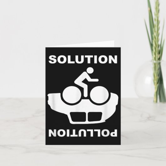 Carte Solution Pollution Vélo Vélo De l'environnement Pr (Devant)