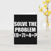 Carte Solve The Problem Funny 67 Meme Brainrot Math Teac (Fleur jaune)