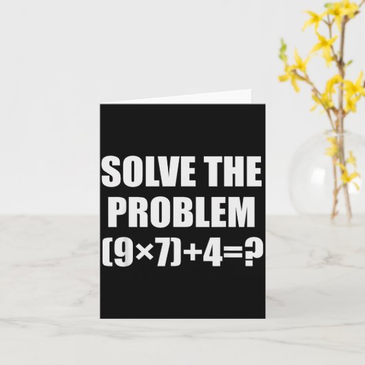 Carte Solve The Problem Funny 67 Meme Brainrot Math Teac (Fleur jaune)