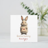Carte Some Bunny Loves You avec Lettre d'amour (Debout devant)