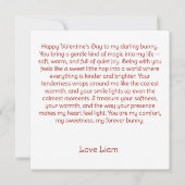 Carte Some Bunny Loves You avec Lettre d'amour (Dos)