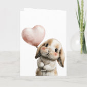 Carte Some Bunny Loves You with Heart Balloon (Dos)