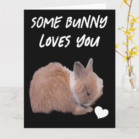 Carte Some Bunny T'aime (Fleur jaune)