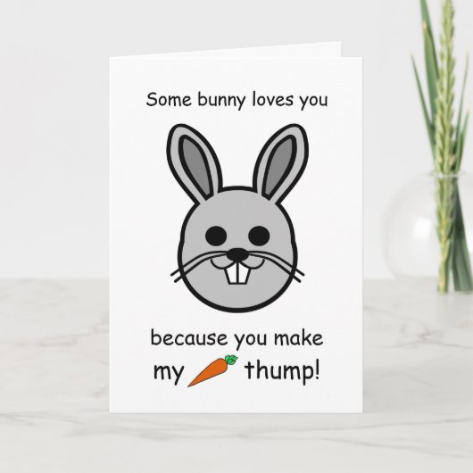Carte Some Bunny vous aime, Lapin de la Saint-Valentin (Devant)