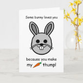 Carte Some Bunny vous aime, Lapin de la Saint-Valentin (Fleur jaune)