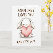 Carte Somebunny vous aime (Fleur jaune)