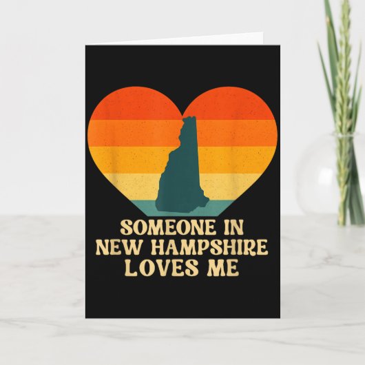 Carte Someone In New Hampshire Loves Me Nh Us State Retr (Devant)