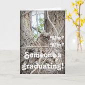Carte Someone's Graduating Owlet in Tree  (Fleur jaune)
