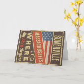 Carte Somerville Massachusetts (Fleur jaune)