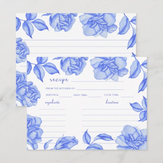 Carte Something blue -  bridal shower recipe (Devant / Derrière)