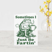 Carte Sometimes I Just Be Fartin' Frog  (Fleur jaune)
