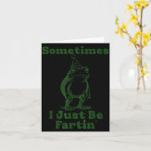 Carte Sometimes I Just Be Fartin' Frog Funny Happy New Y (Fleur jaune)