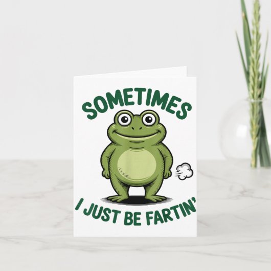 Carte Sometimes I Just Be Farting Frog Christmas Funny F (Devant)