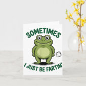 Carte Sometimes I Just Be Farting Frog Christmas Funny F (Fleur jaune)
