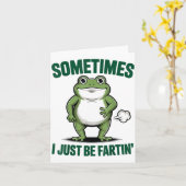 Carte Sometimes I Just Be Farting Frog Christmas Funny F (Fleur jaune)