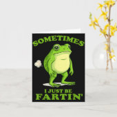 Carte Sometimes I Just Be Farting Funny Frog  (Fleur jaune)