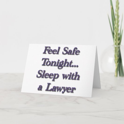 Carte sommeil avec un avocat (Devant)