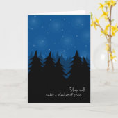 Carte Sommeil bien sous la couverture des étoiles pour (Fleur jaune)