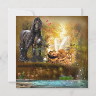 Carte Sommeil pour rêver Fée et Imaginaire de cheval