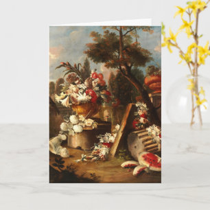 Carte Somptueuse vie morte de fleurs et de fruits