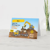 Carte Son 11e anniversaire chantier de construction (Devant)