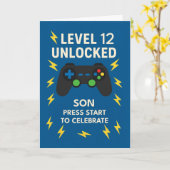 Carte Son 12e Anniversaire Game Controller Age 12 ans dé (Fleur jaune)