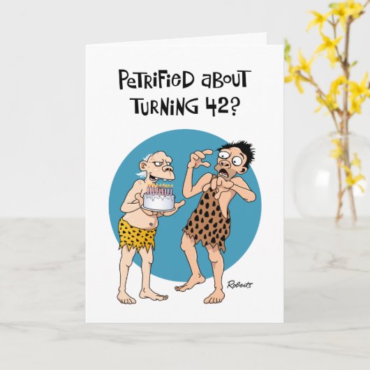 Carte Son 42e anniversaire (Fleur jaune)