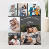 Carte Son 6 Collage photo N'importe quel âge Joyeux anni (Devant)